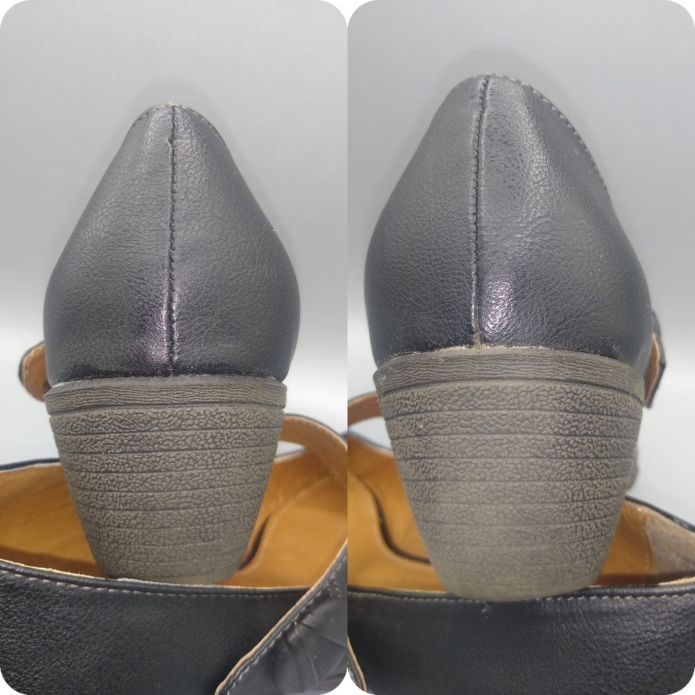 Judith Vegan Leather Cathy Chunky Heel Round Toe Mary Jane Black with Box sz 7.5 - Picture 3 of 12